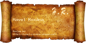 Havel Roxána névjegykártya