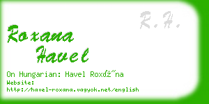 roxana havel business card